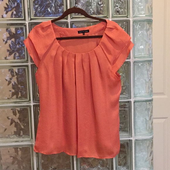 Violet & Claire blouses (2) dark blue and orange - Picture 2 of 6